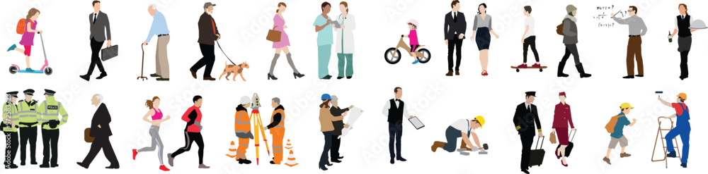 Aging concept of female and male characters, the cycle of life from ...