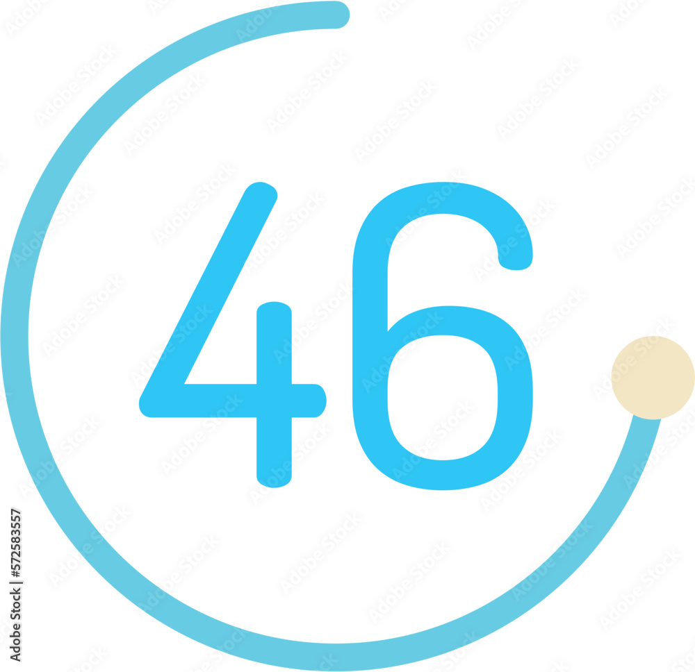 Number 46 Circle Number 46 Circle