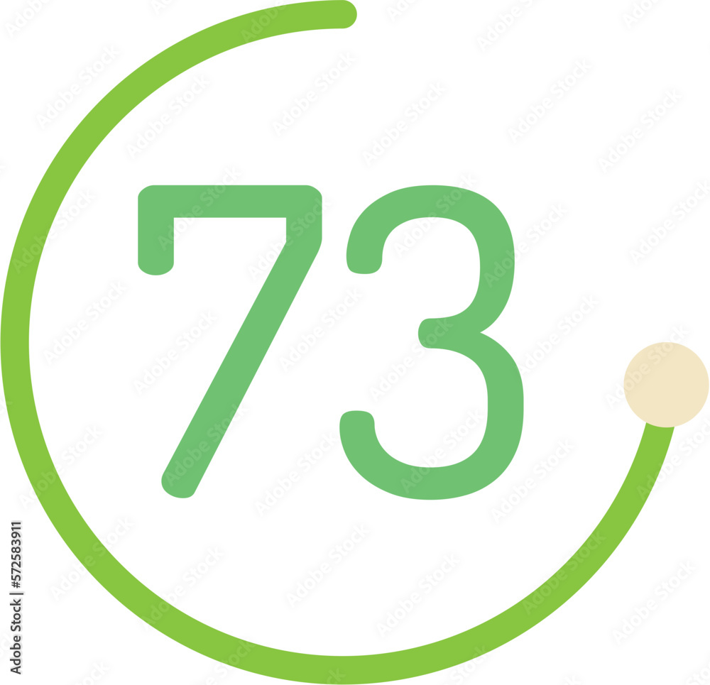 Number 73 Circle Number 73 Circle