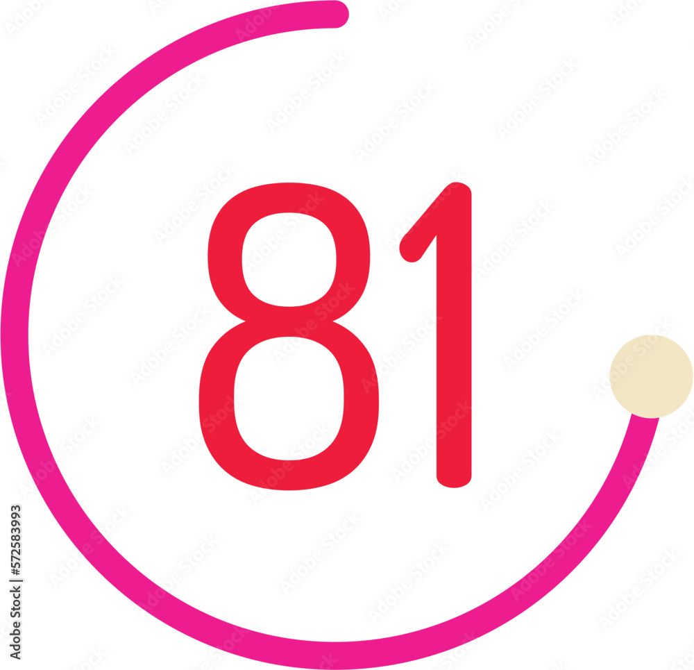 Number 81 Circle Number 81 Circle