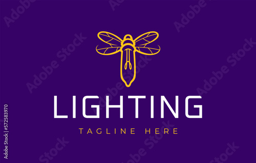 Winged Light Bulb Logo Design.