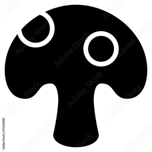 Mushroom icon for food, allergy, allergen, nutrition, organic and seafood