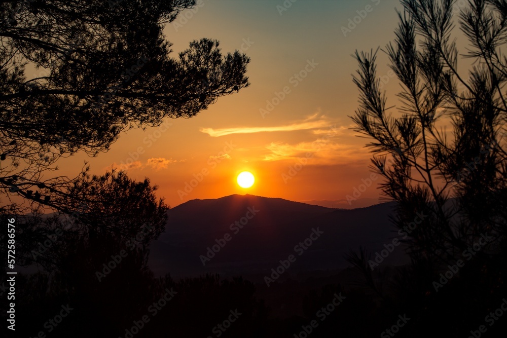 Puesta de sol desde la Hermita de San Cristobal, Alcoy, Comunidad Valenciana
