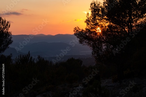 Puesta de sol desde la Hermita de San Cristobal, Alcoy, Comunidad Valenciana