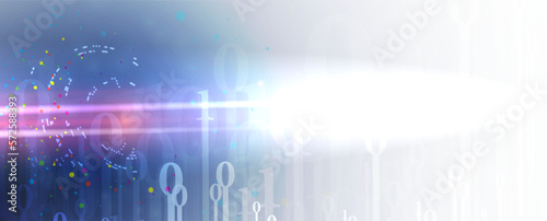 Quantum processing. Deep learning artificial intelligence. Future new technology  for business or science presentation