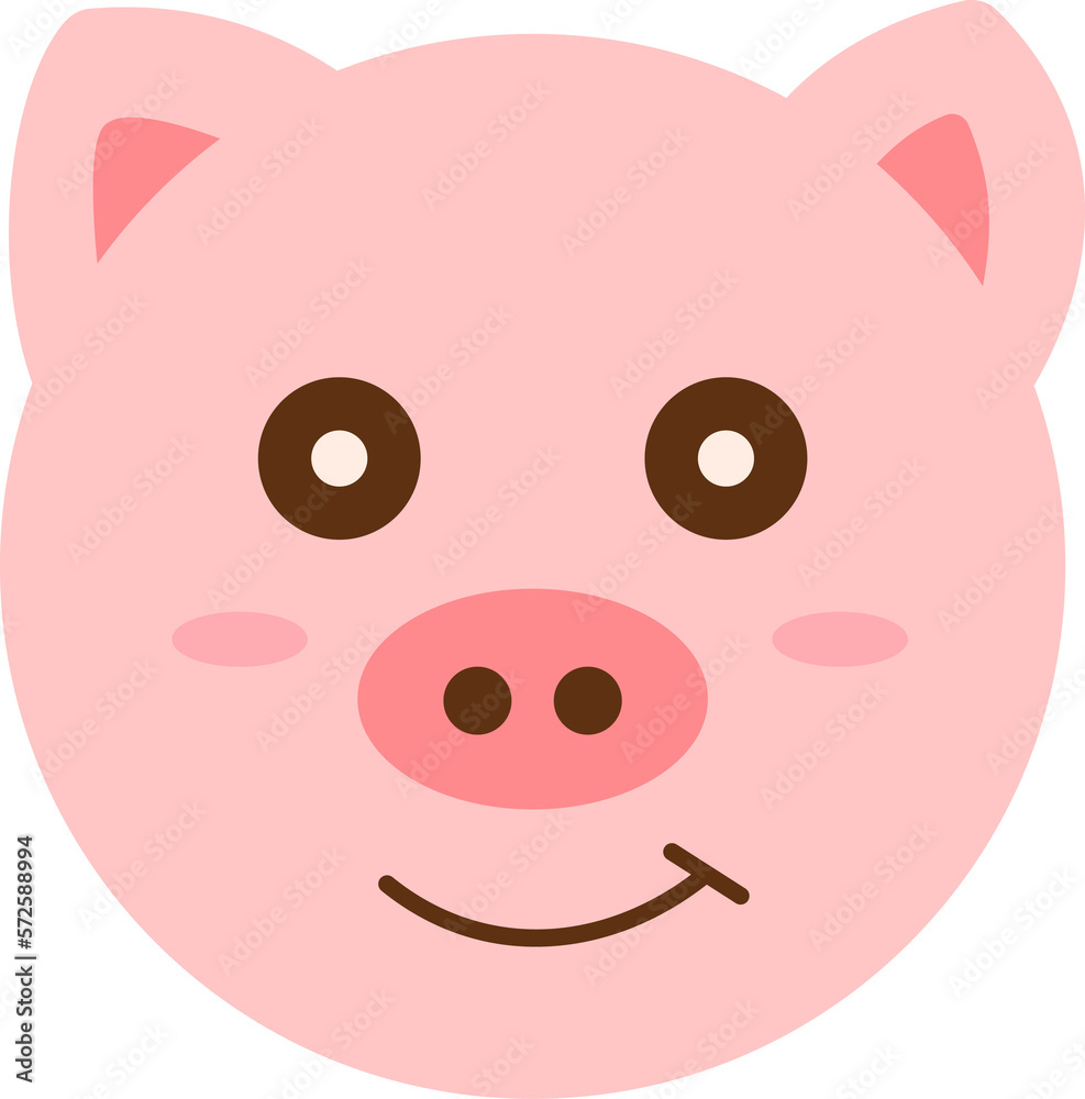 Fototapeta premium pig face, cartoon animal