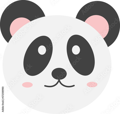 Fototapeta Naklejka Na Ścianę i Meble -  panda face, cartoon animal
