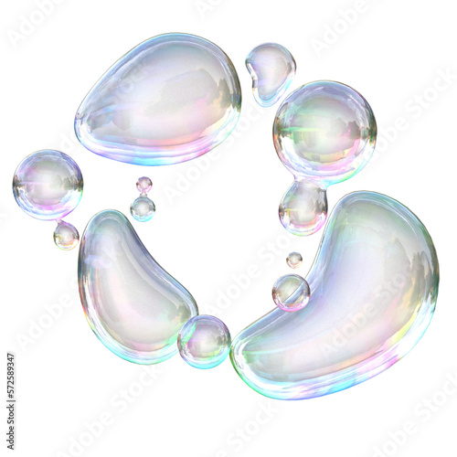 3d bubbles symbol