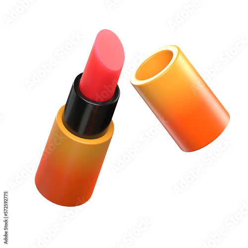 3d red lipstick