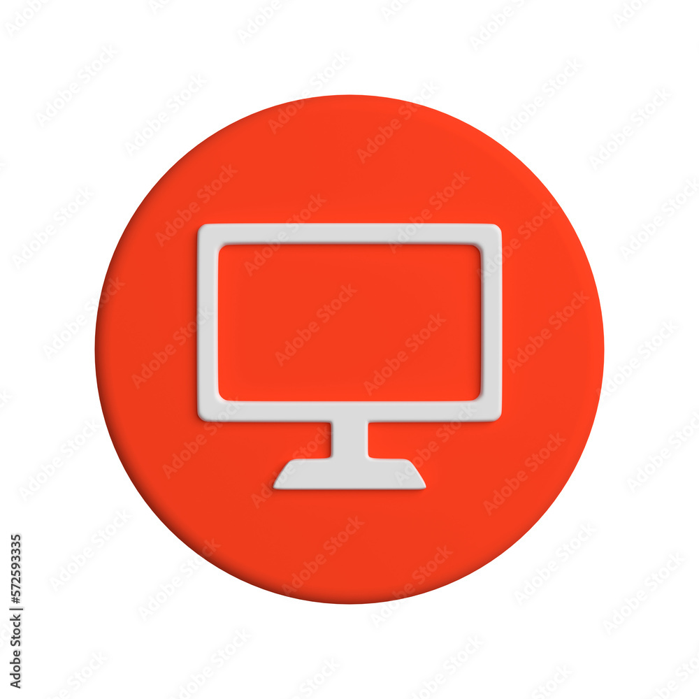 3D Model Illustration of Electronics Icon 3D Model Illustration of Electronics Icon