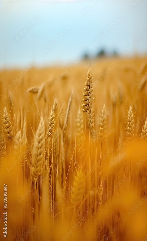 Fototapeta premium golden wheat field made using Generative AI Technology.