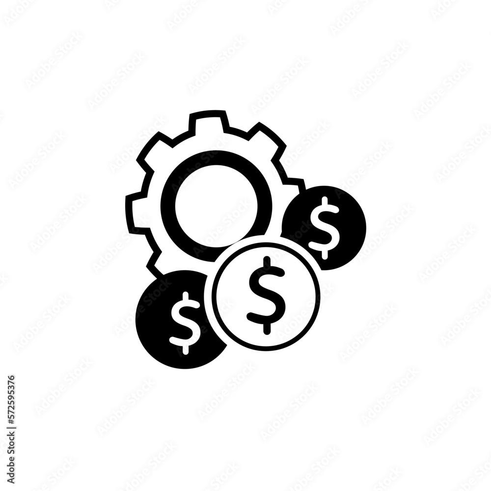 Costs Optimization Icon. Business and Finance. Isolated Illustration. Costs Optimization Icon. Business and Finance. Isolated Illustration.