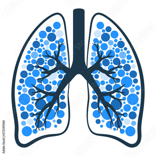 Canvas Print lung illustration