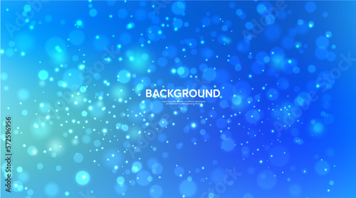 Abstract background with bokeh, blue background