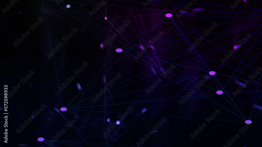 Fototapeta premium Abstract node network background image.