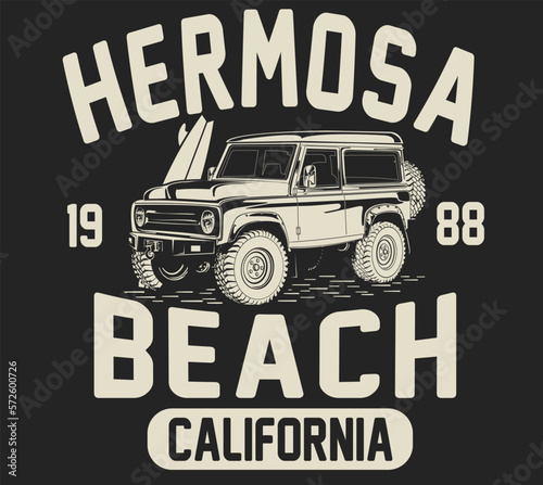 vector surf 4x4 off road car illustration
