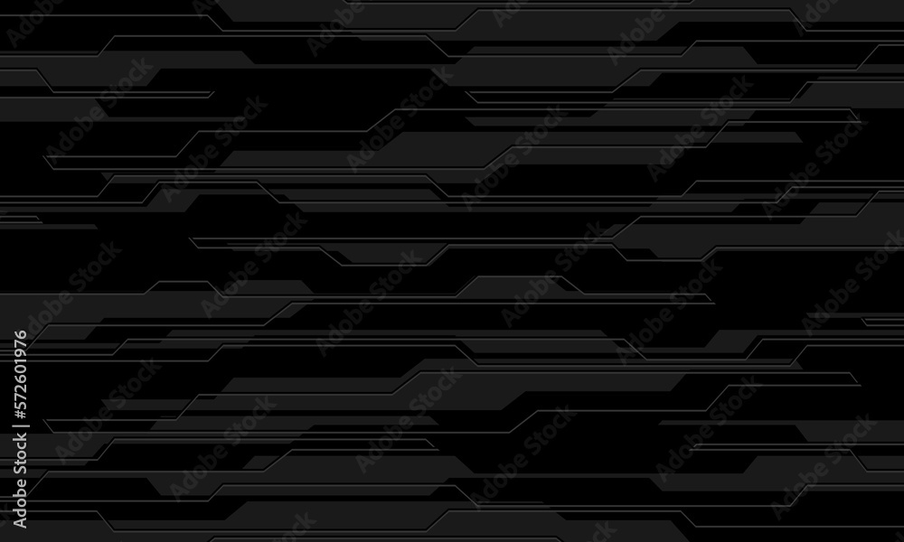 Abstract black grey cyber geometric futuristic design modern technology background vector