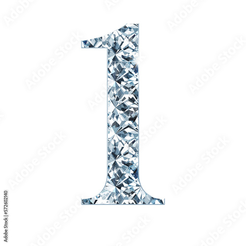 Shining Diamonds numbers. Part of a set which includes uppercase and lowercase letters, symbols.
