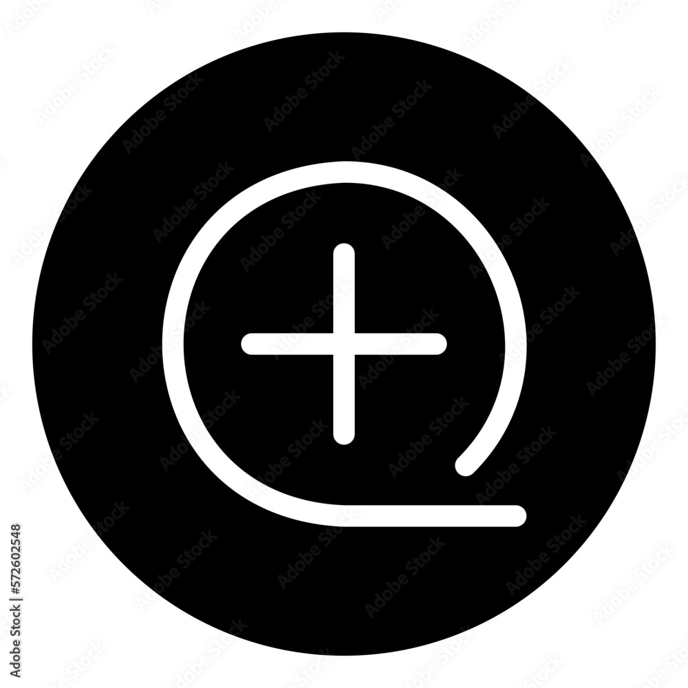 Obraz premium plus glyph icon