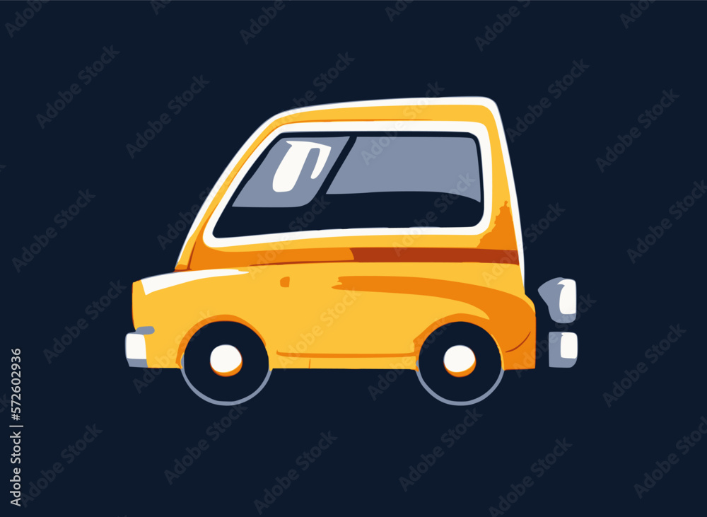 car icon isolated clip art illustration flat simple infographic design, concept for children learning