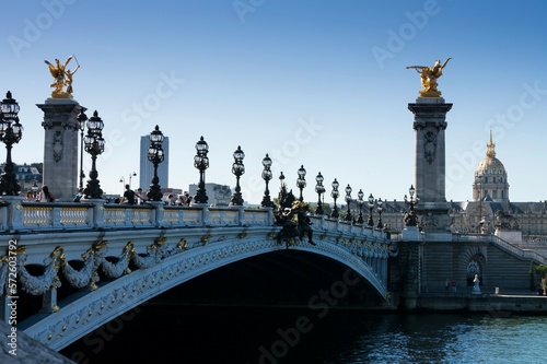 Alexander iii bridge in Paris, France photo