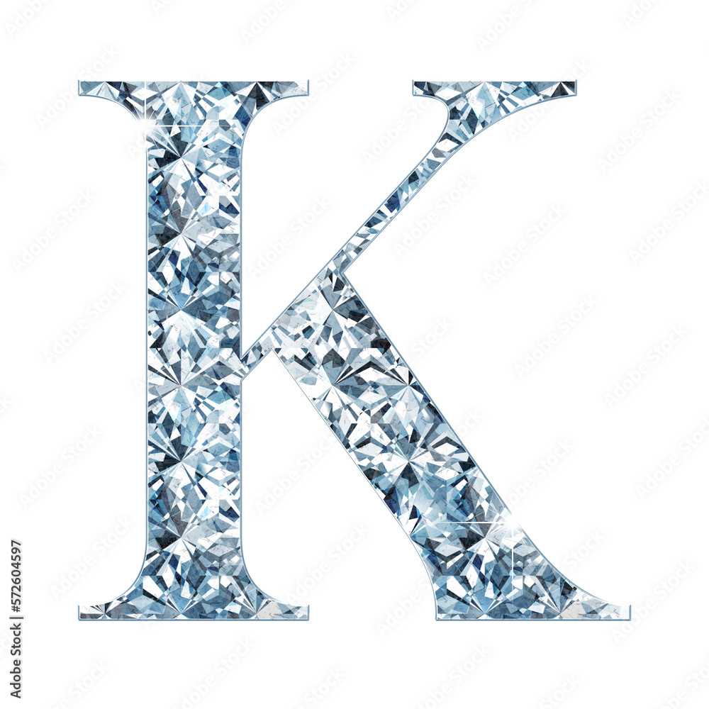 Fototapeta premium Shining Diamonds Alphabet or Font Set for luxurious and elegant design. Letters in uppercase and lowercase. Part of a set with numbers, punctuation marks and symbols.