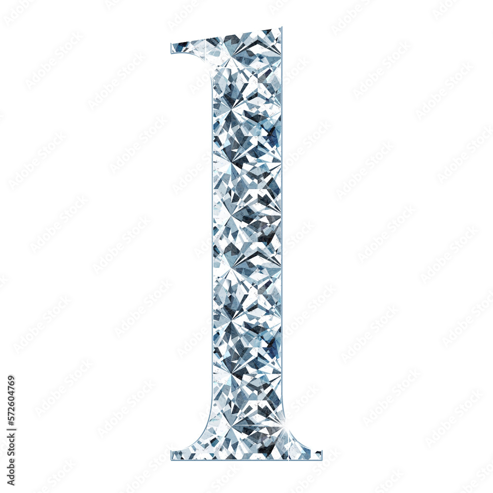 Obraz premium Shining Diamonds Alphabet or Font Set for luxurious and elegant design. Letters in uppercase and lowercase. Part of a set with numbers, punctuation marks and symbols.
