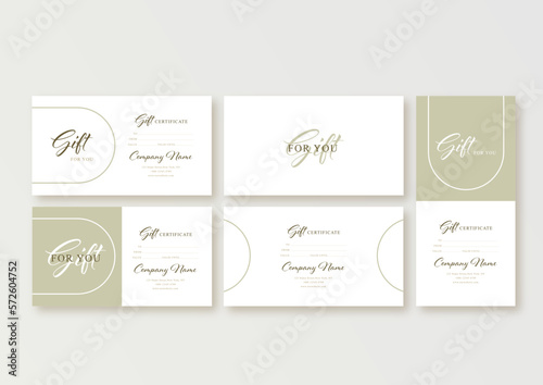 Abstract gift voucher card template. concept cover. Modern set discount coupon or certificate layout. 