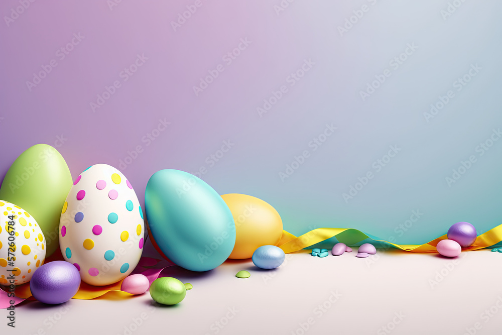 Easter holiday background. Generative AI Easter holiday background. Generative AI