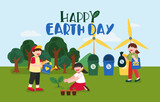Happy Earth day and World environment day renewable Energy