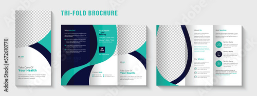 Medical trifold brochure template design