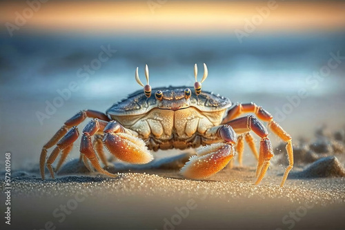 Sand Crab, Red Spider Crab. Generative AI.