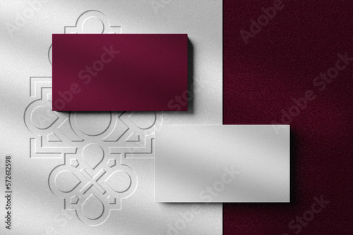 Colorful business card mockup scene creator