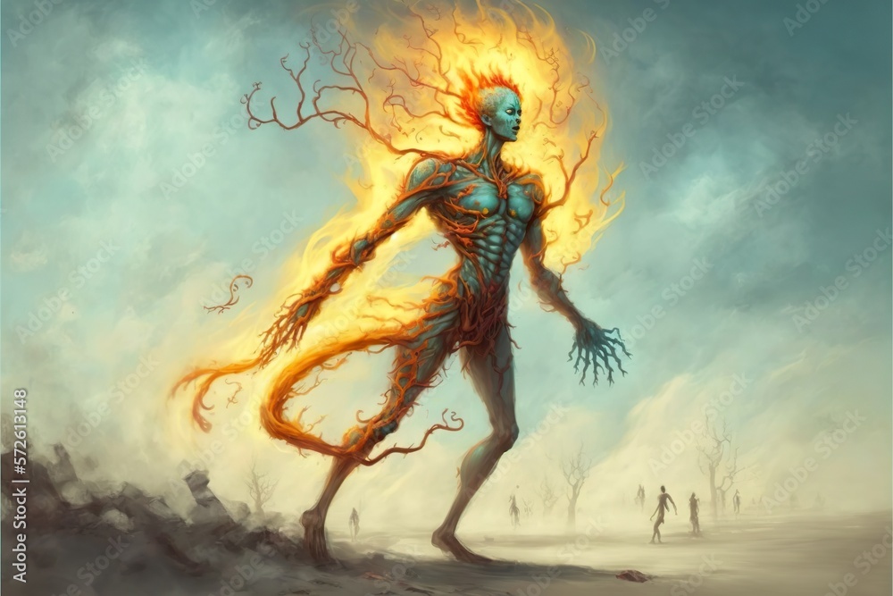 Fire elemental created with Generative AI Fire elemental created with Generative AI