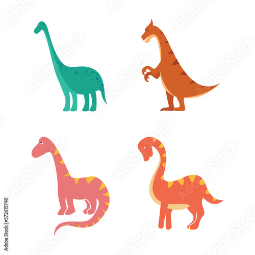 Dinosaur Cartoon flat design