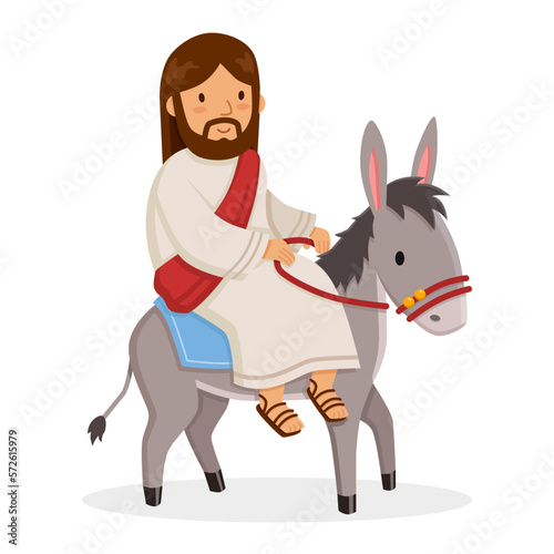 Jesus riding a Donkey