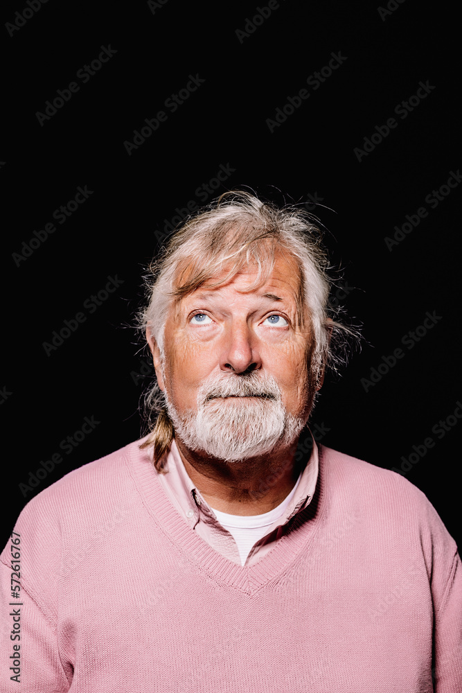 studio portrait of a senior man studio portrait of a senior man