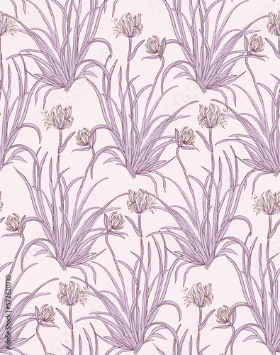 Vector Floral Seamless Pattern (ID: 572620710)