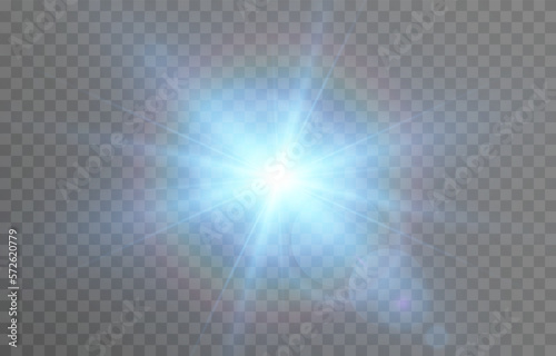 Vector blue light with glare png. Blue flash light png. Blue glow. Magic light. Rays from light png.