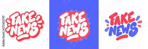 Fake News. Vector lettering banners.