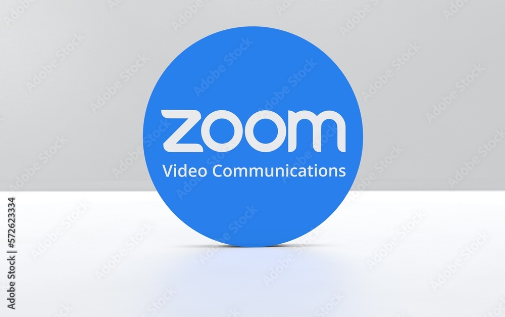 zoom video communications, social media 3D background design visual