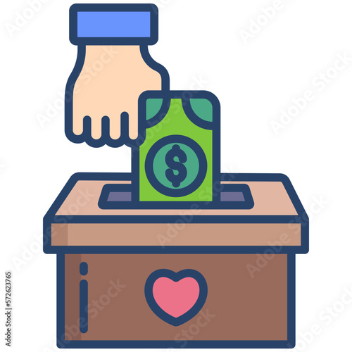 Charity Money box icon