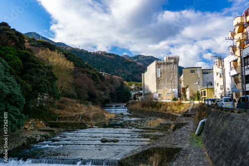 箱根湯本駅前　冬