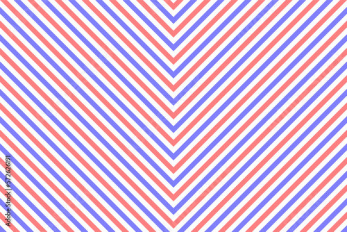 Pastel red and blue chevron arrow stripes fabric pattern on white background vector. Wall and floor ceramic tiles pattern.