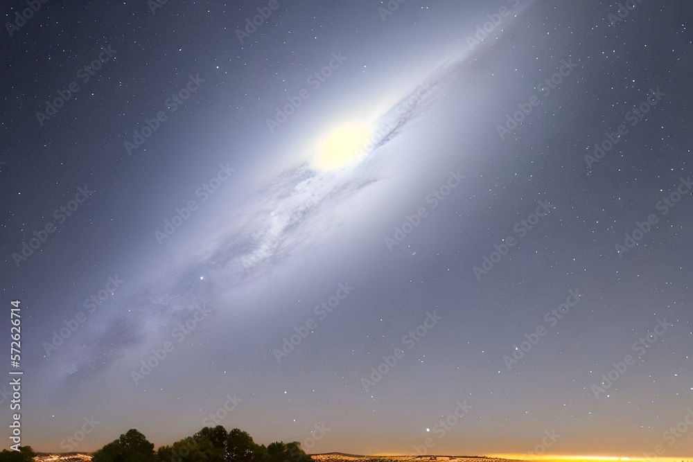 Amazing beautiful night sky generative AI
