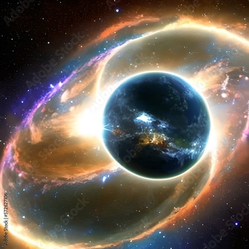 Amazing black hole space generative AI