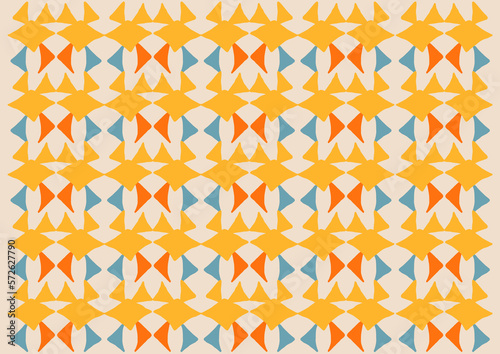 Yellow blue orange pattern background