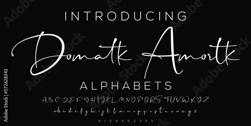 Signature Font Calligraphy Logotype Script Brush Font Type Font lettering handwritten