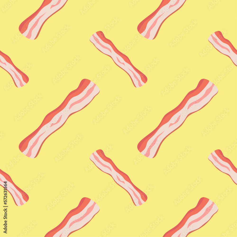 bacon seamless pattern. pork seamless vector illustration
