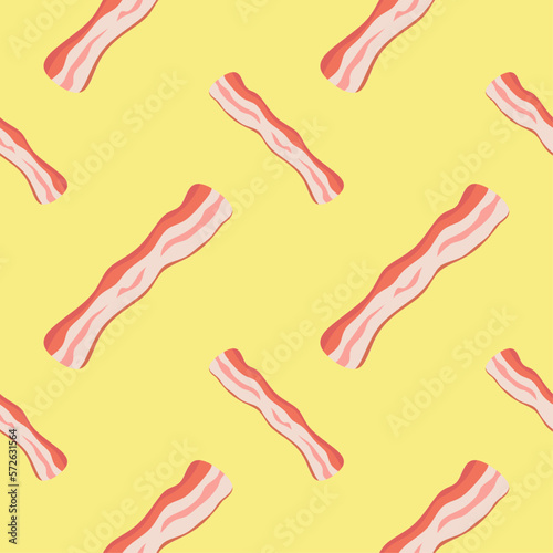 bacon seamless pattern. pork seamless vector illustration